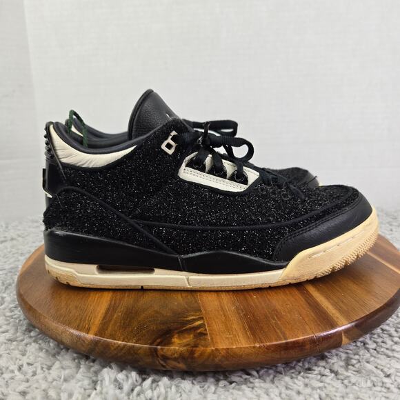 Jordan 3 Retro AWOK Vogue Anna Wintour Black Casual Sneaker Womens 10 BQ3195-001 - Picture 3 of 16